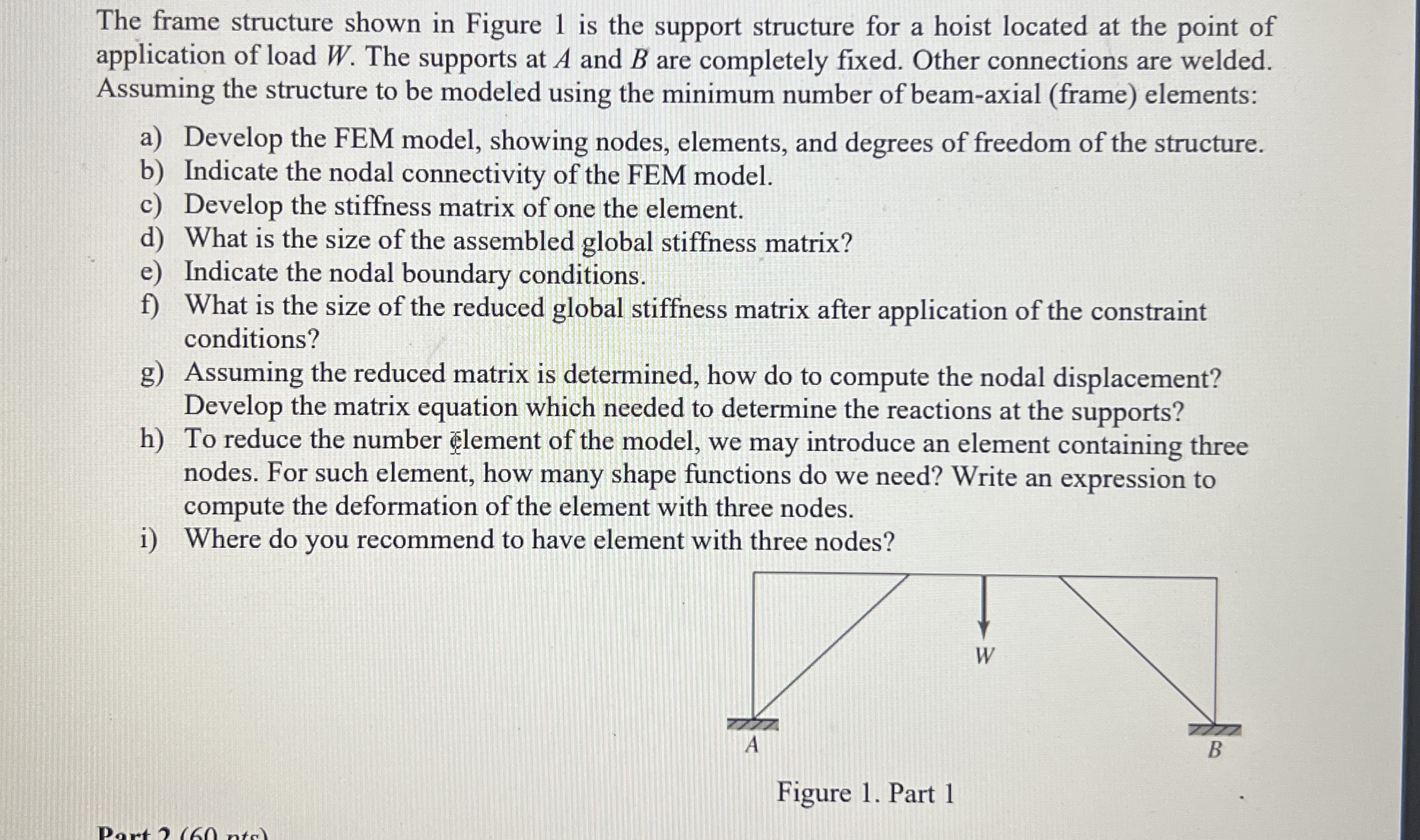 The frame structure shown in Figure 1 is the
