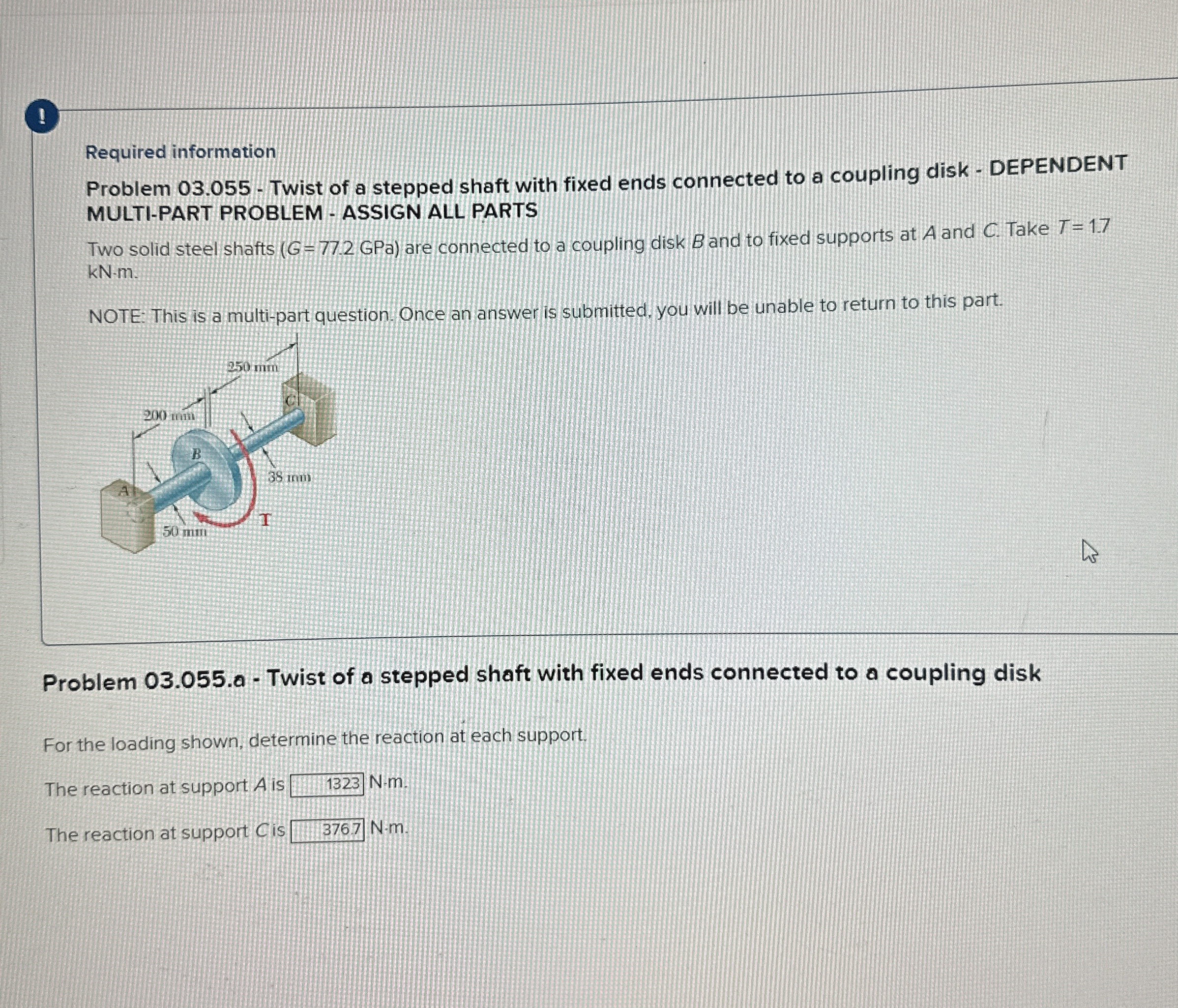 ! Required information Problem 0 3 . 0 5 5 -