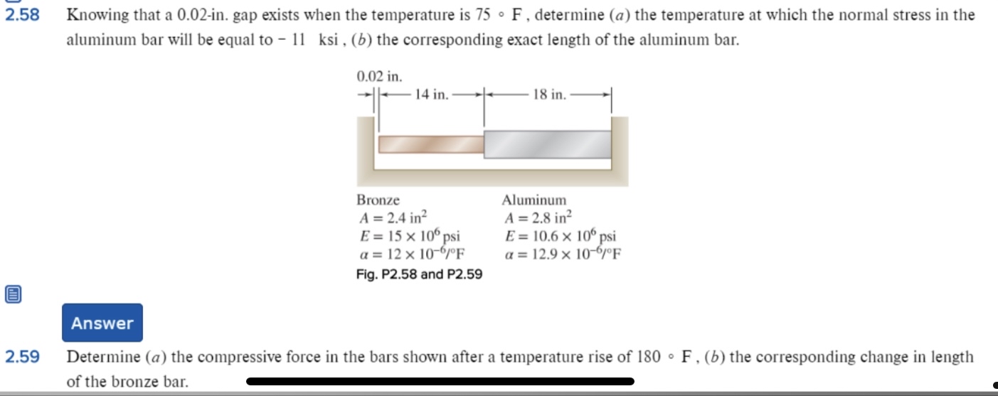 2 . 5 8 Knowing that a 0 . 0 2 - in . gap exists