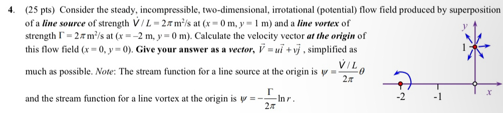 ( 2 5 pts ) Consider the steady, incompressible,