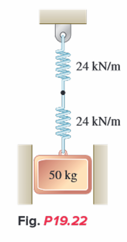 2 ) If a vertical force of P = 5 sin ( 1 7 t ) (
