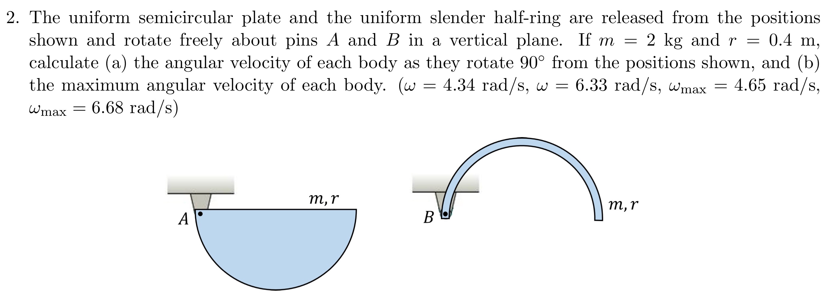 The uniform semicircular plate and the uniform