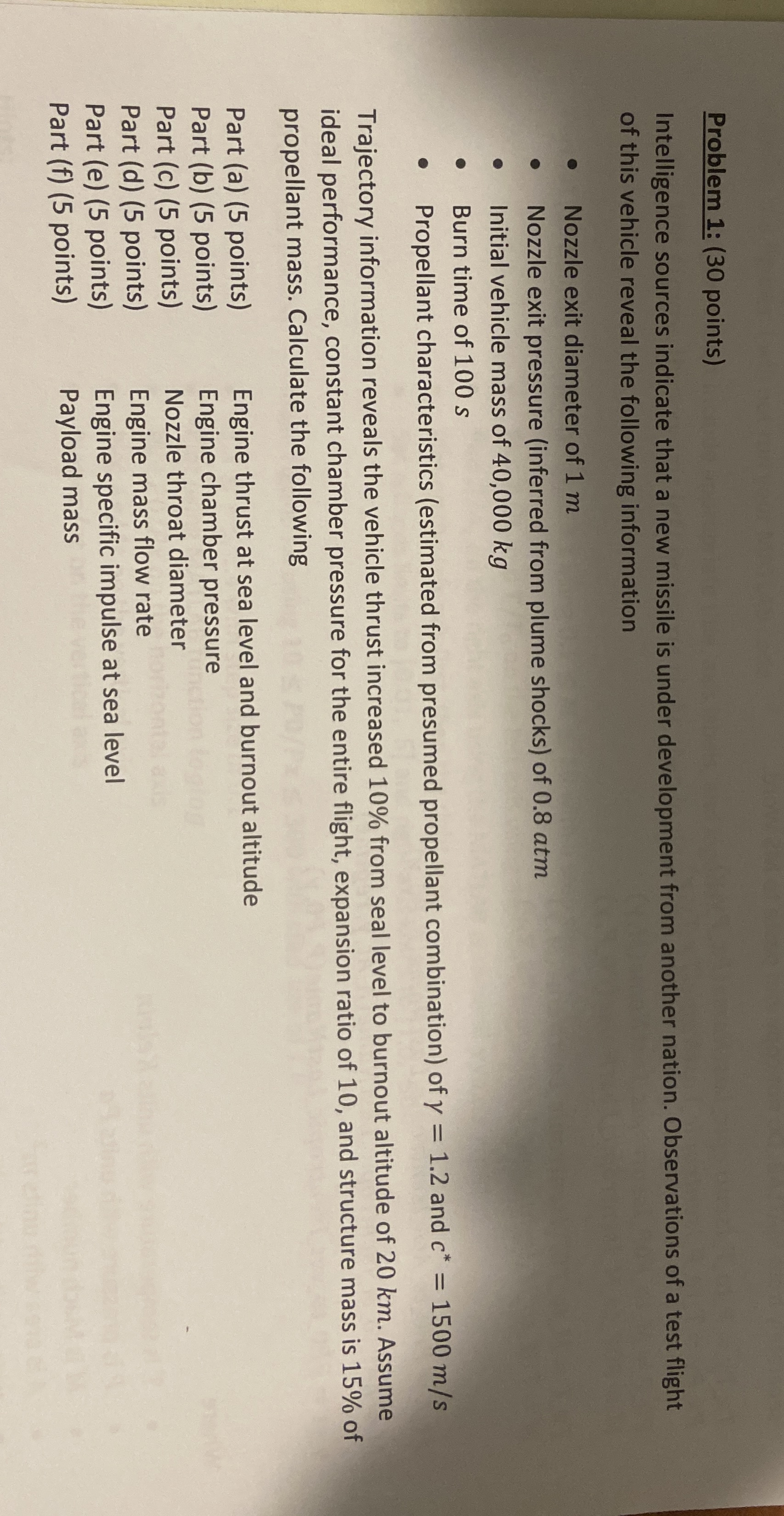 Problem 1 : ( 3 0 points ) Intelligence sources