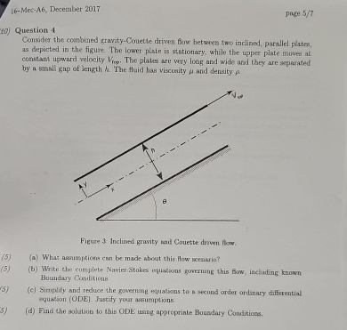 Question Consider the combined gravity - Couette