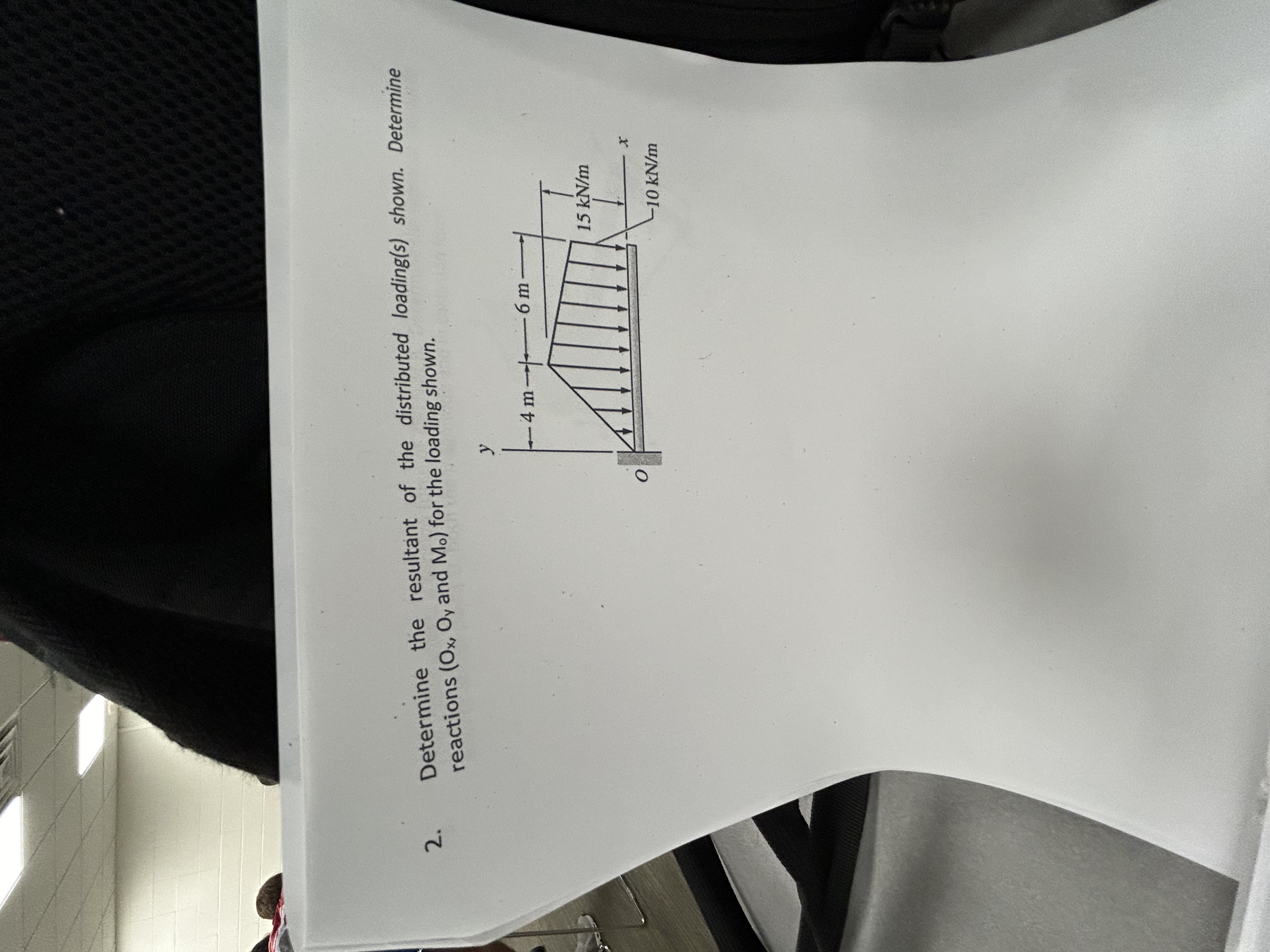 Determine the resultant of the distributed