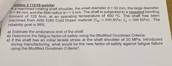 oblom 2 ( 1 2 / 3 5 points ) At a machined