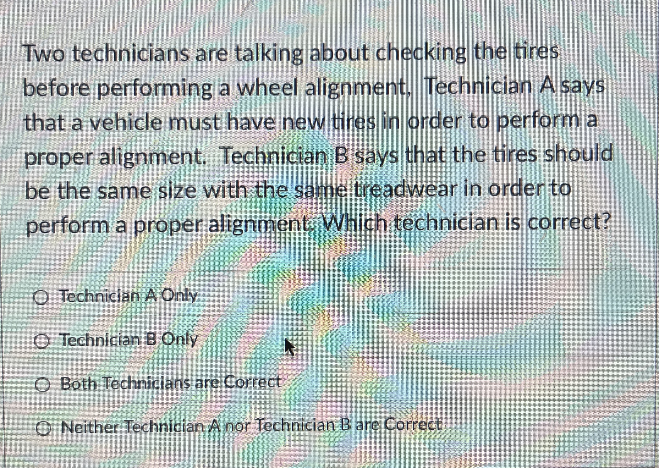 Two technicians are talking about checking the