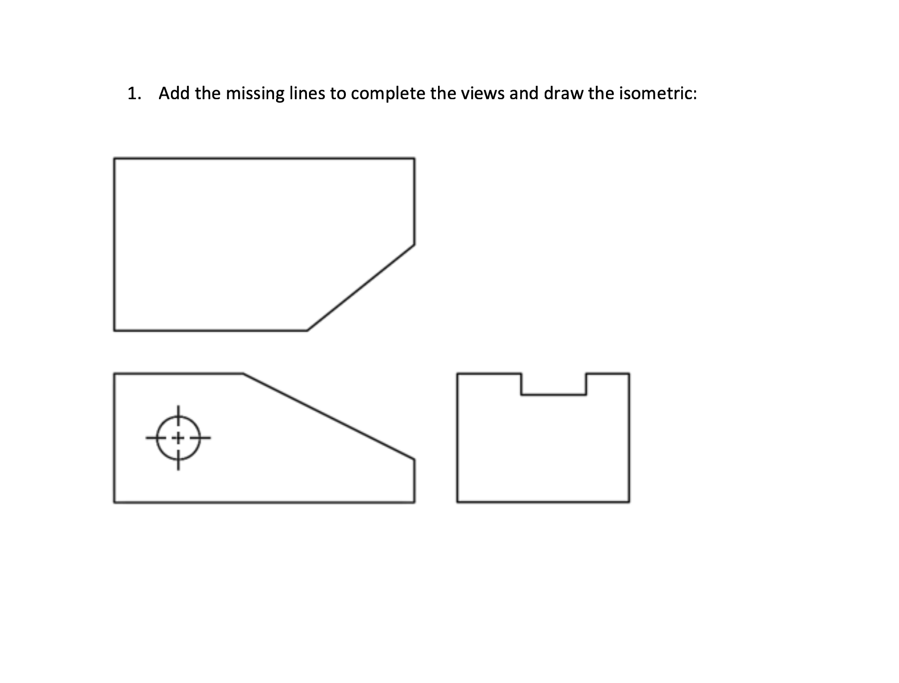 Add the missing lines to complete the views and