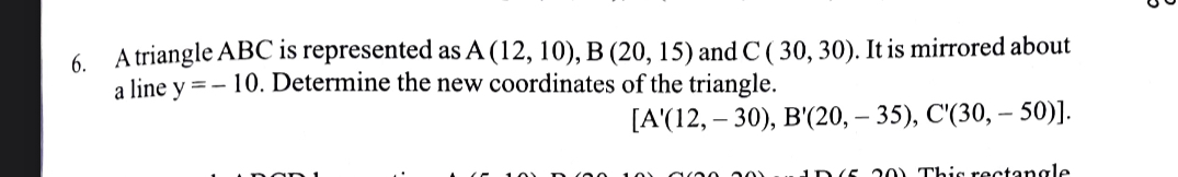 A triangle ABC is represented as A ( 1 2 , 1 0 )