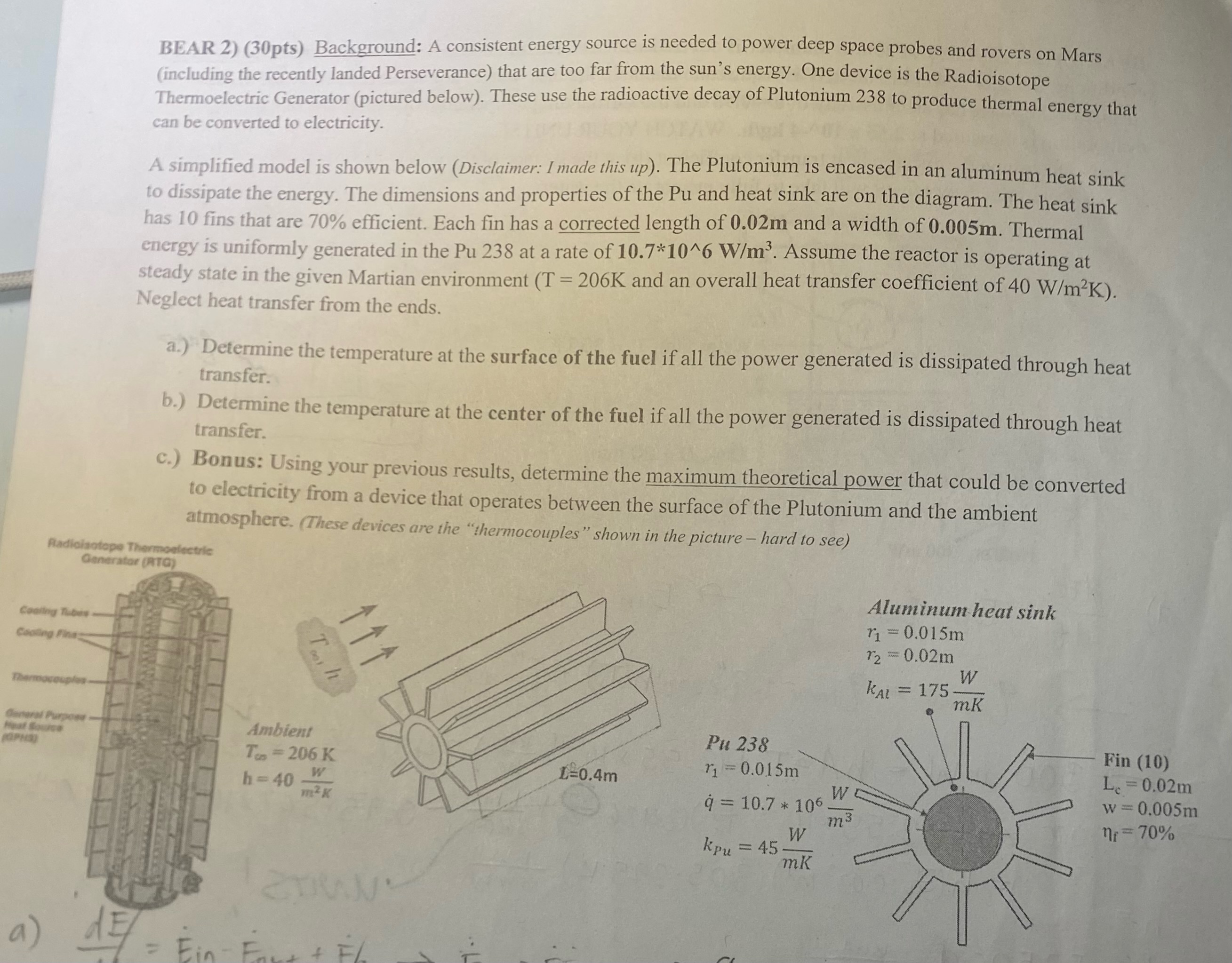 BEAR 2 ) ( 3 0 pts ) Background: A consistent