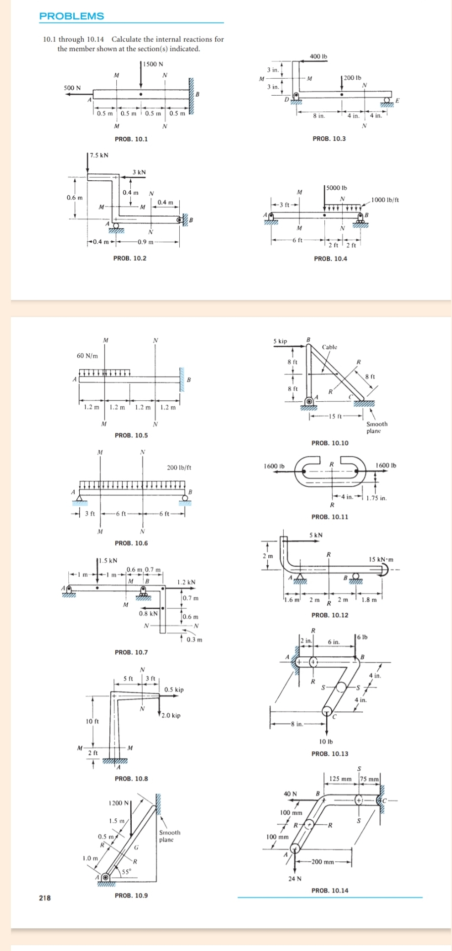 PROBLEMS 1 0 . 1 through 1 0 . 1 4 Calculate the