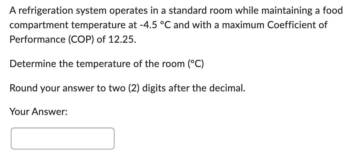 A refrigeration system operates in a standard