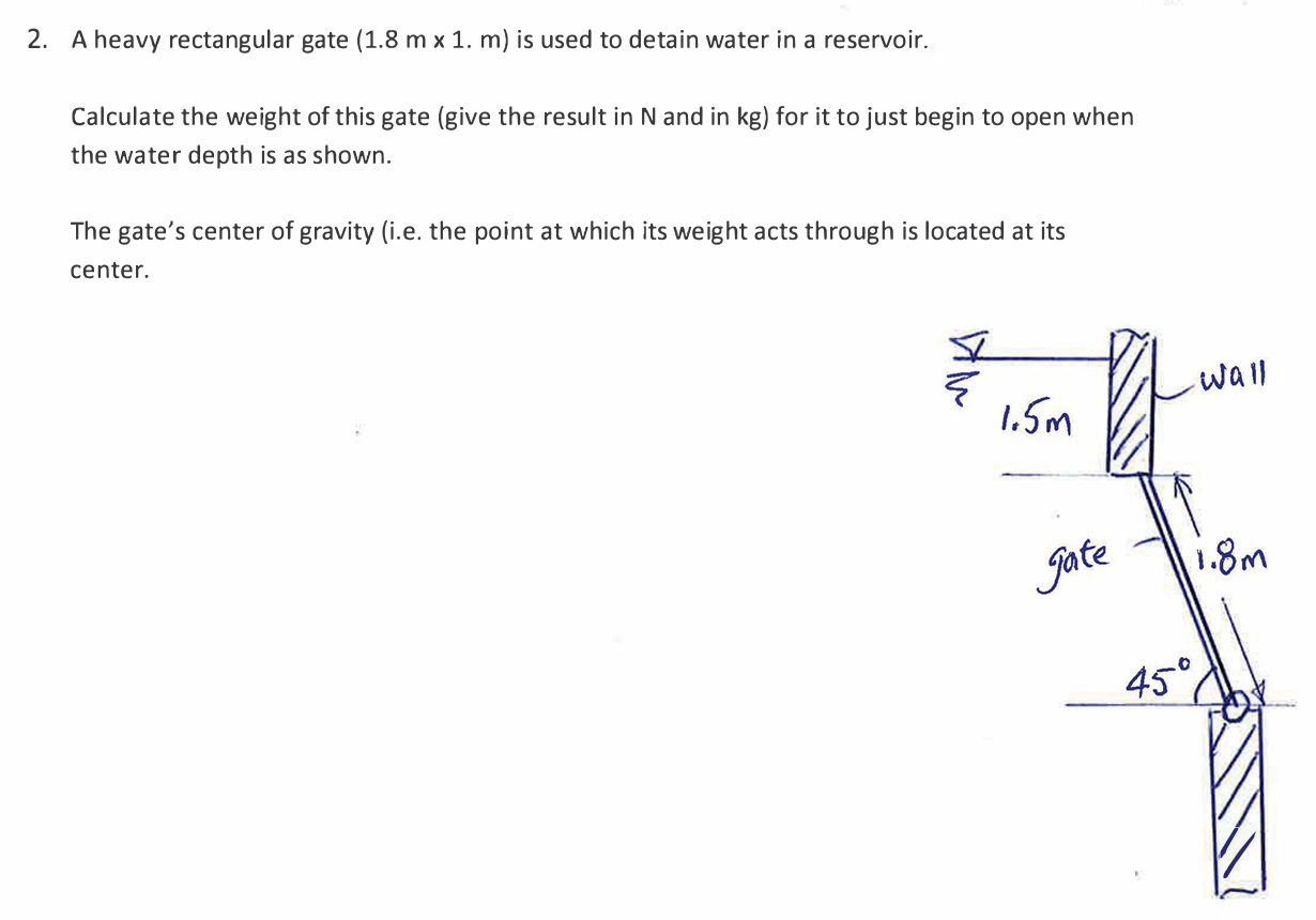 2 . A heavy rectangular gate \ ( ( 1 . 8 \ mathrm