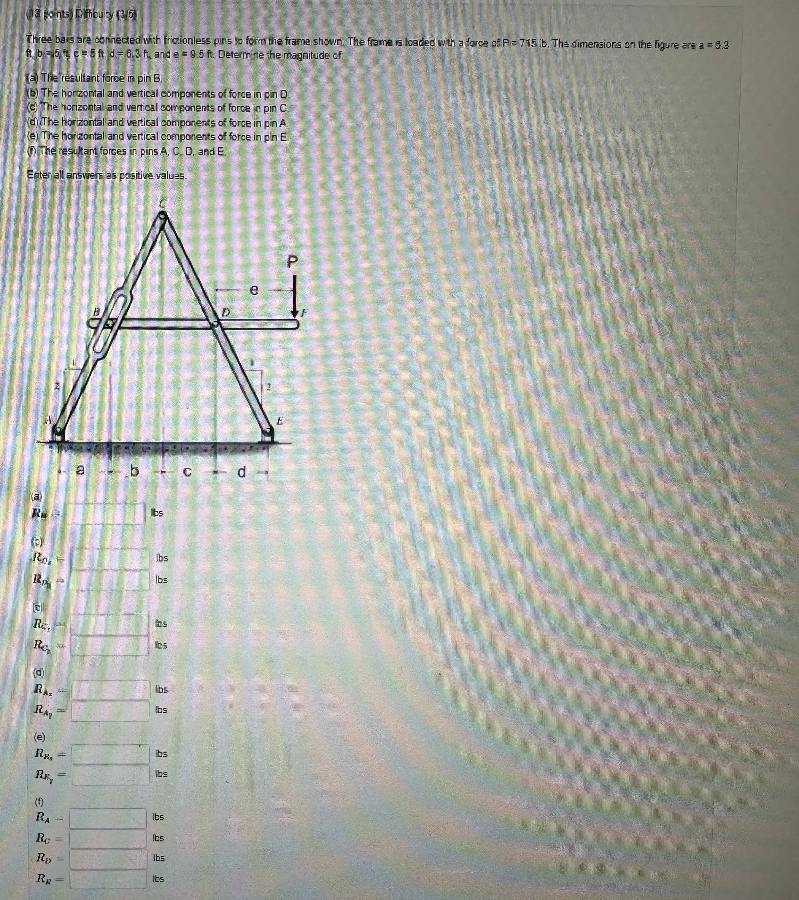 ( 1 3 pcints ) Difficulty ( 3 / 5 ) Three bars