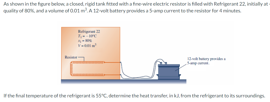 As shown in the figure below, a closed, rigid
