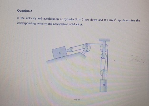 Question 3 If the velocity and acceleration of
