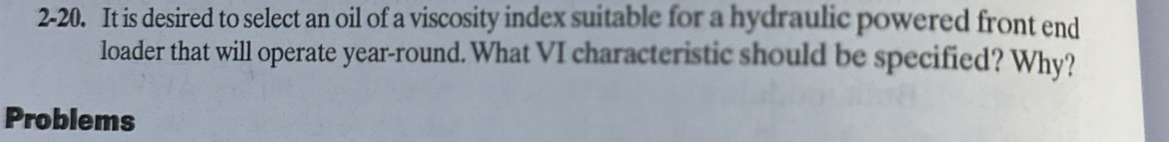 2 - 2 0 . It is desired to select an oil of a
