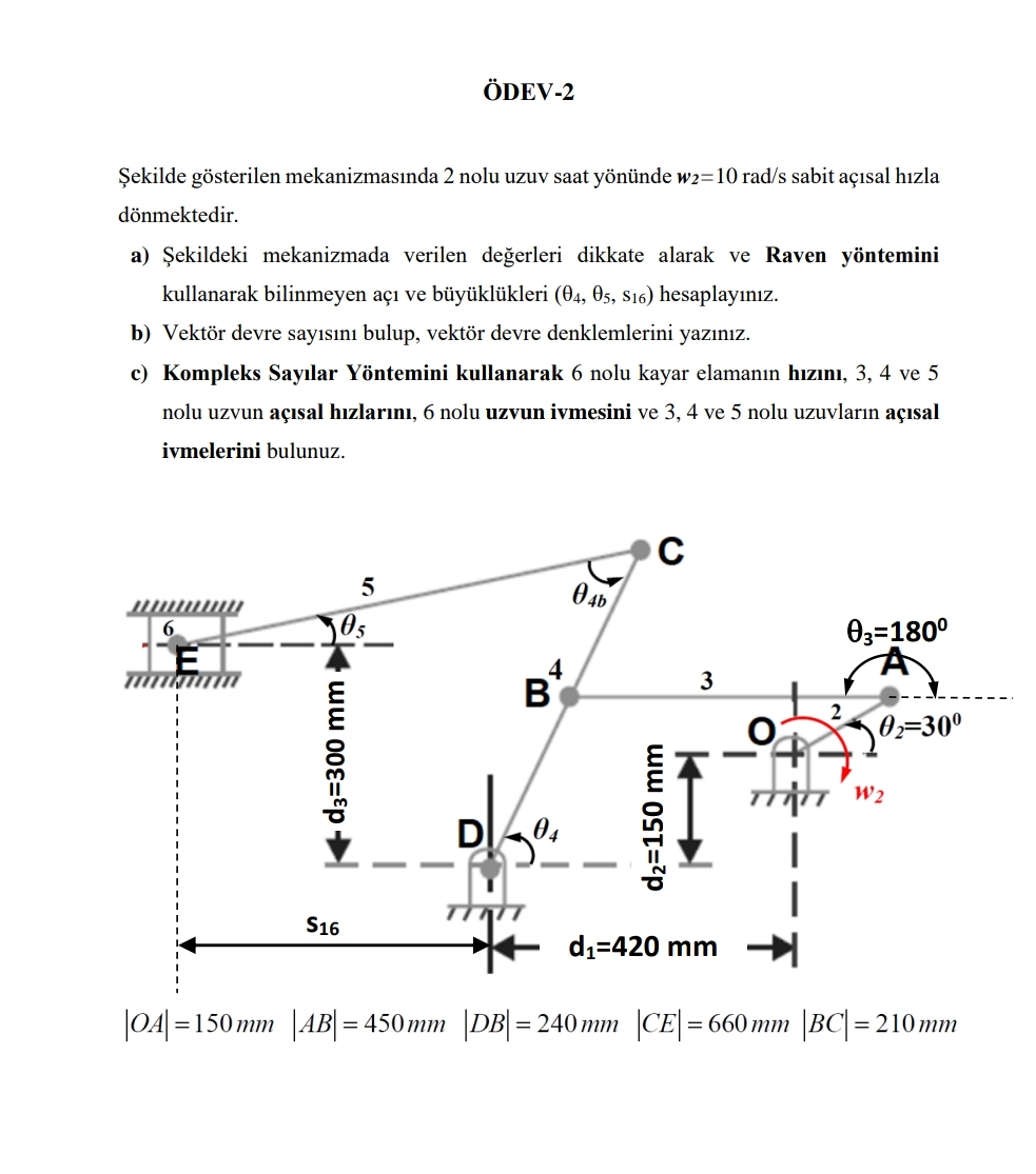 DEV - 2 ekilde g sterilen mekanizmas nda 2 nolu