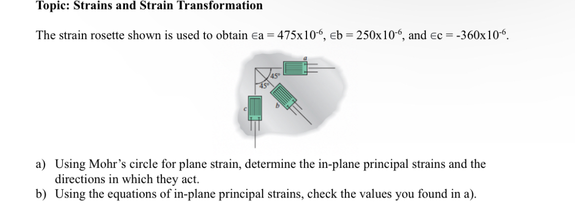 Topic: Strains and Strain Transformation The