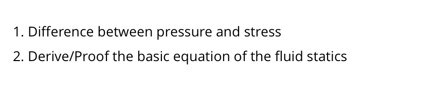 Difference between pressure and stress Derive /