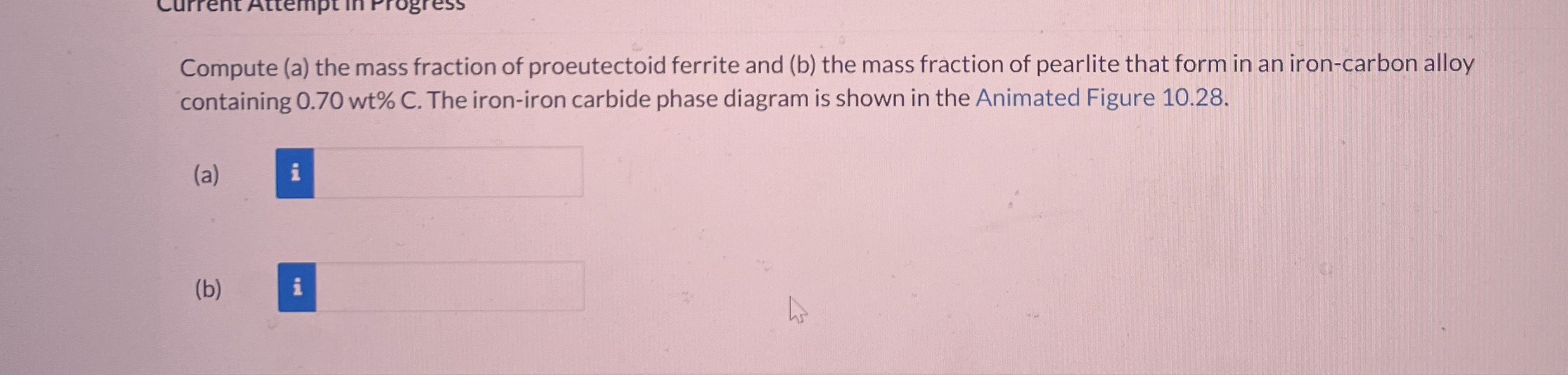 Compute ( a ) the mass fraction of proeutectoid