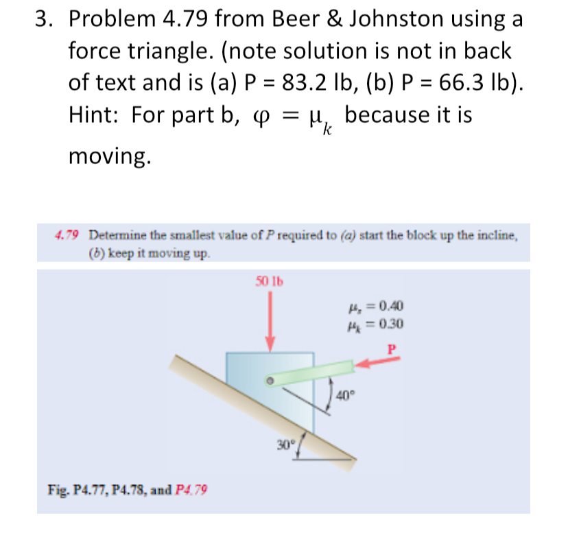 Problem 4 . 7 9 from Beer & Johnston using a