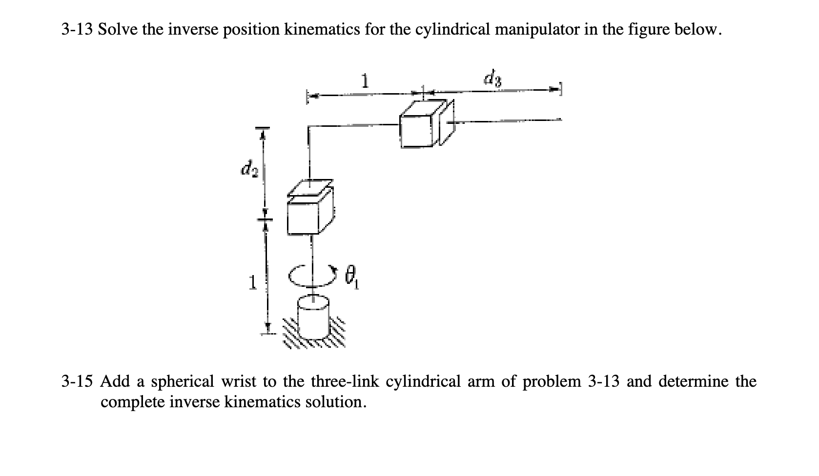 3 - 1 3 Solve the inverse position kinematics for