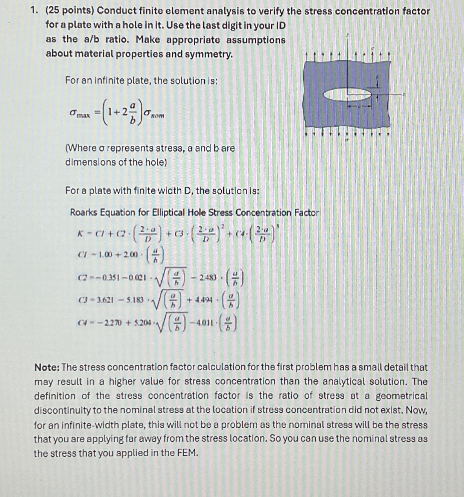 ( 2 5 points ) Conduct finite element analysis to