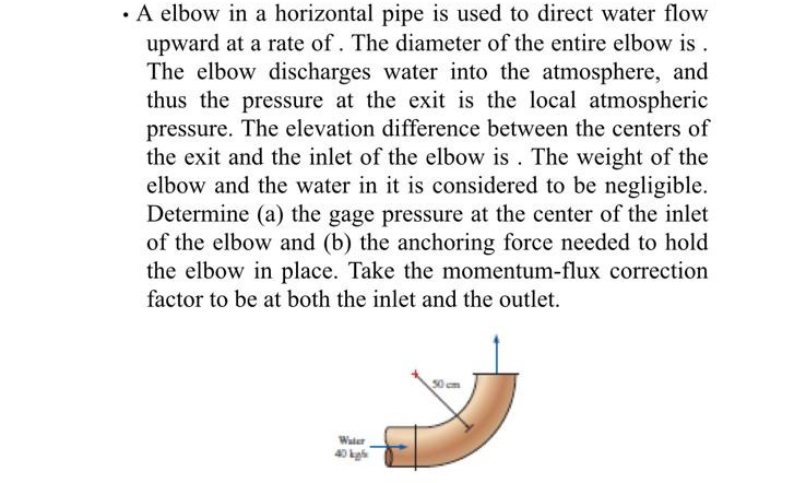 A elbow in a horizontal pipe is used to direct