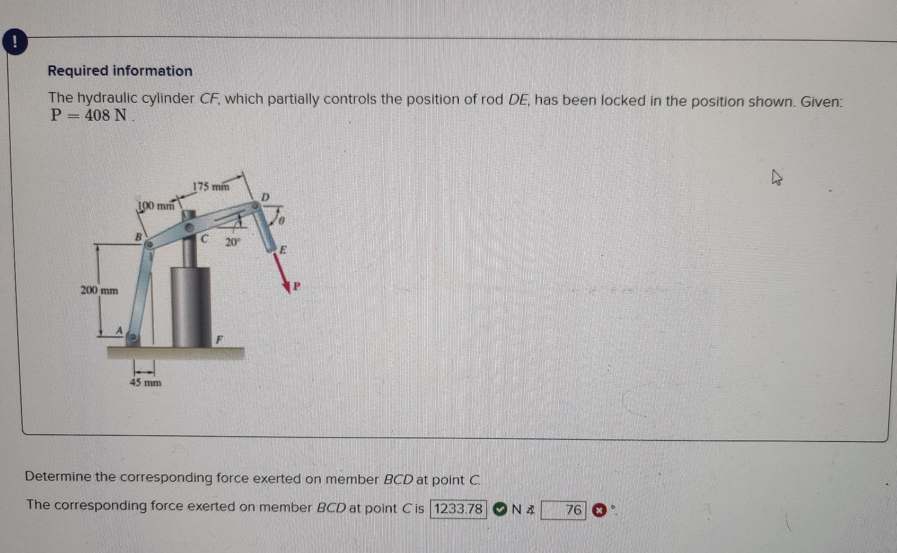 ! Required information The hydraulic cylinder CF