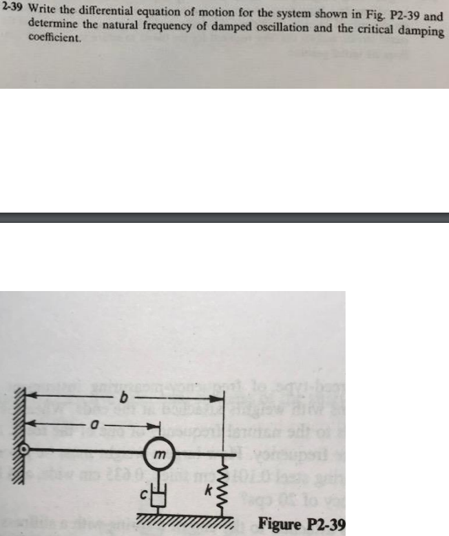 Write a differential equation of motion for the