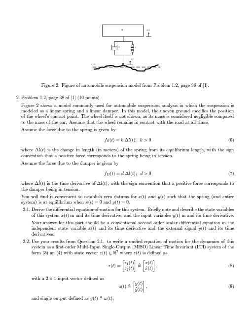 Figure 2 : Figure of automobile suspension model