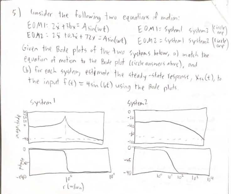 Consider the following two equations of motion: