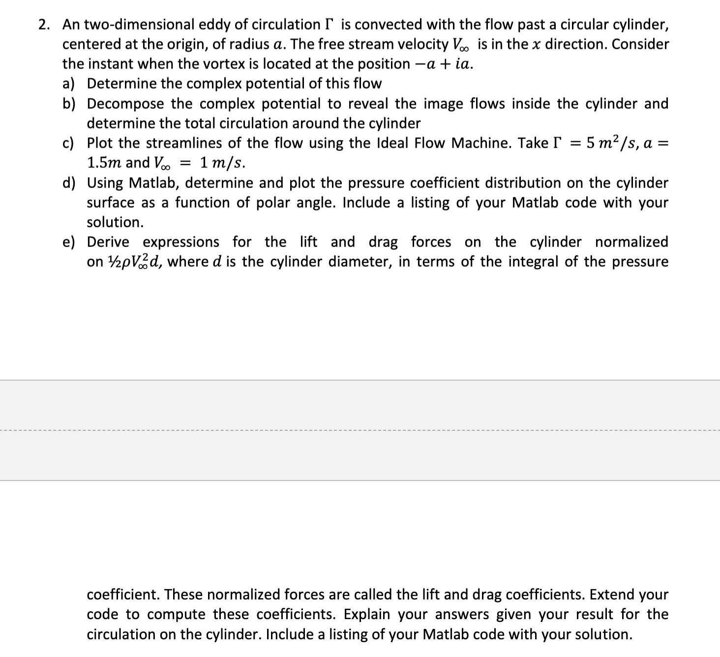 2 . An two - dimensional eddy of circulation \ (