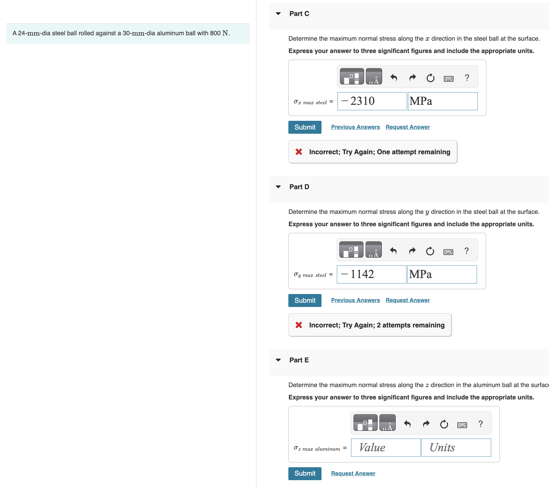 Part C A 2 4 - mm - dia steel ball rolled against