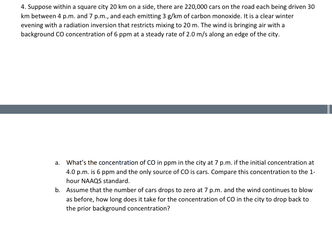 Suppose within a square city 2 0 km on a side,