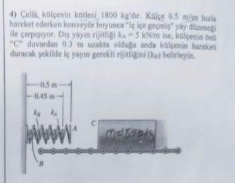 elik k l enin k tlesi 1 8 0 0 kg 'dur. K l e 0 .