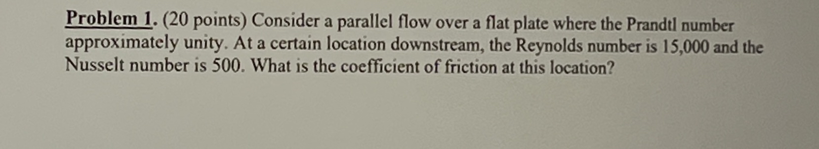 Problem 1 . ( 2 0 points ) Consider a parallel