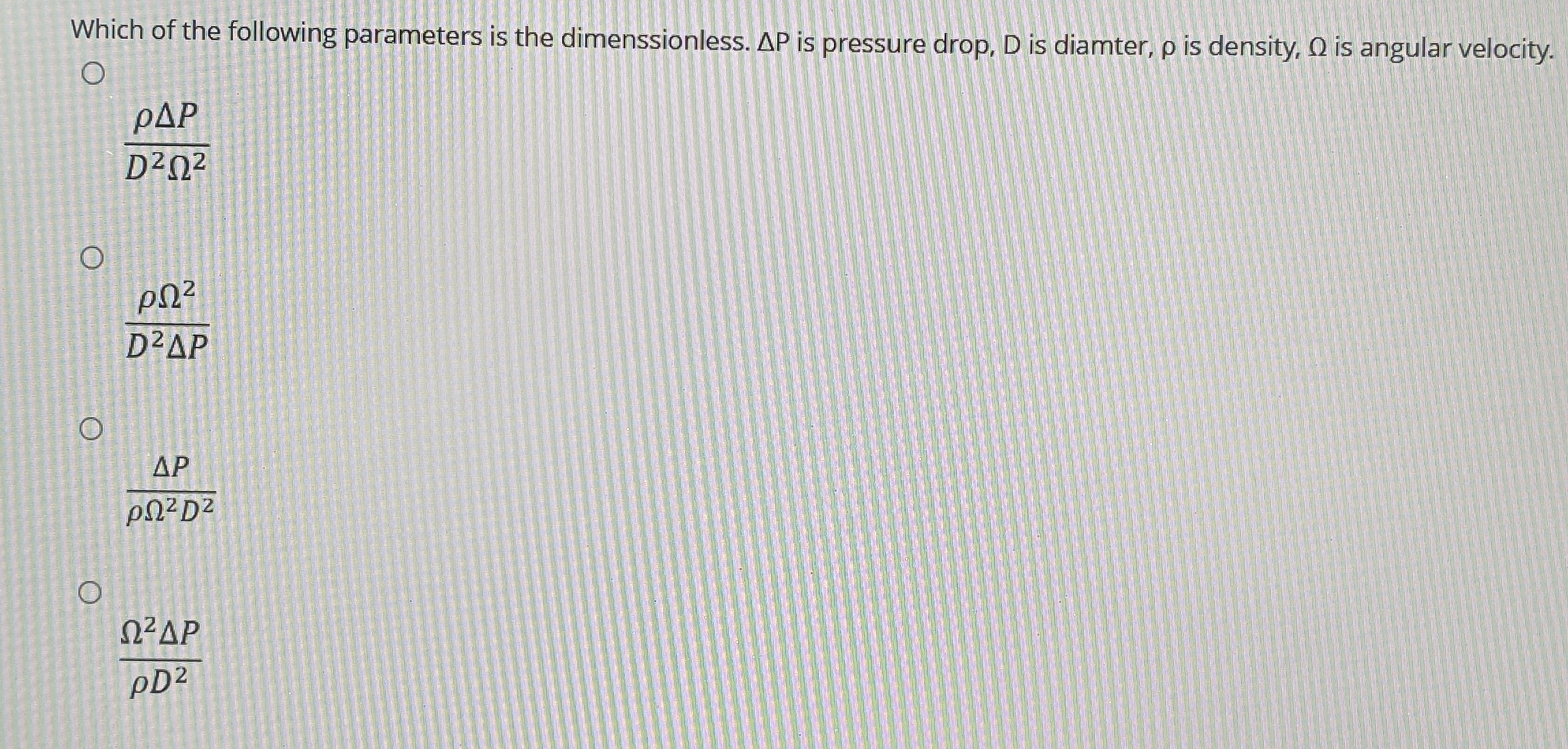Which of the following parameters is the