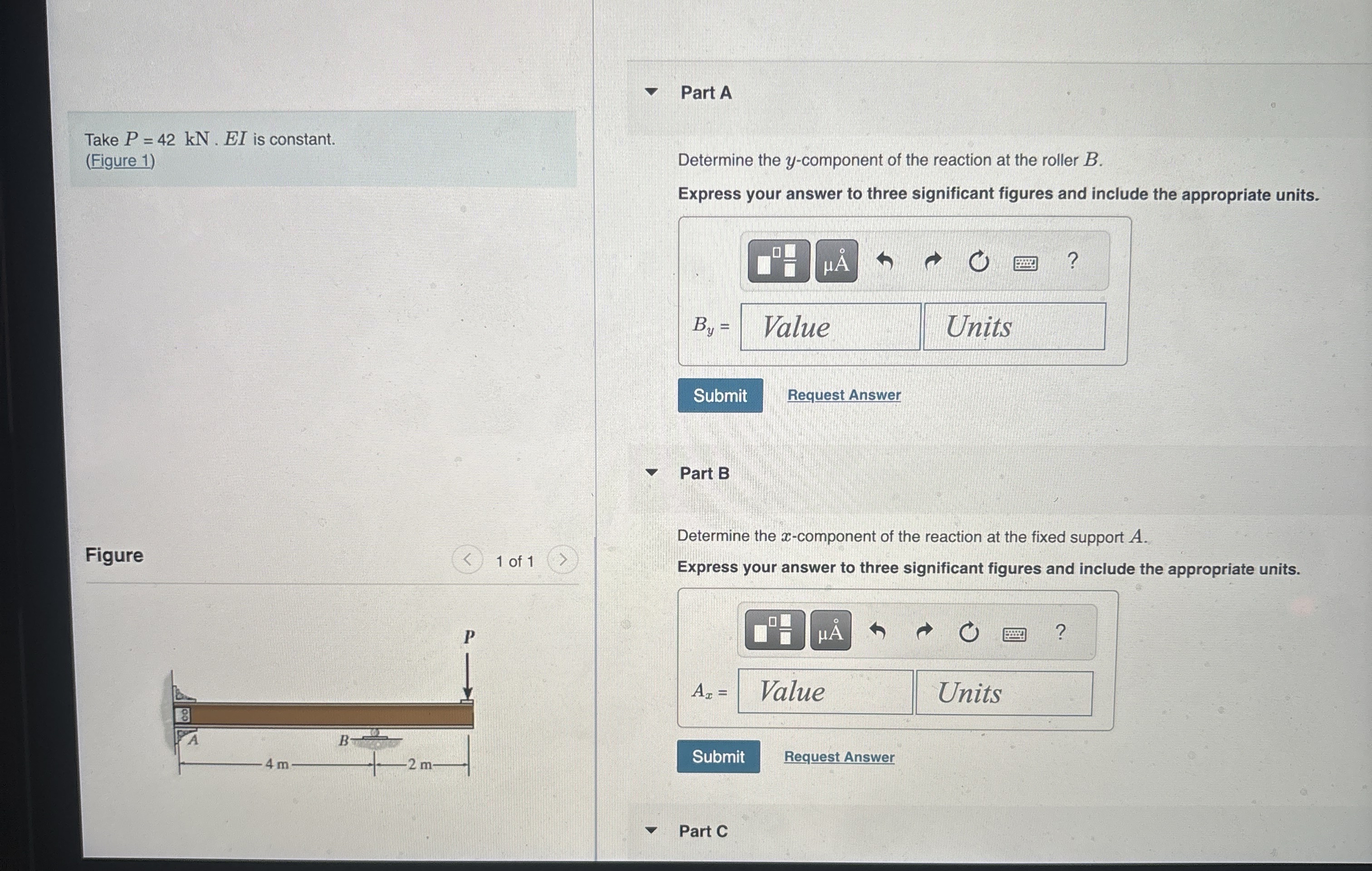 Take P = 4 2 k N . E I is constant. ( Figure 1 )