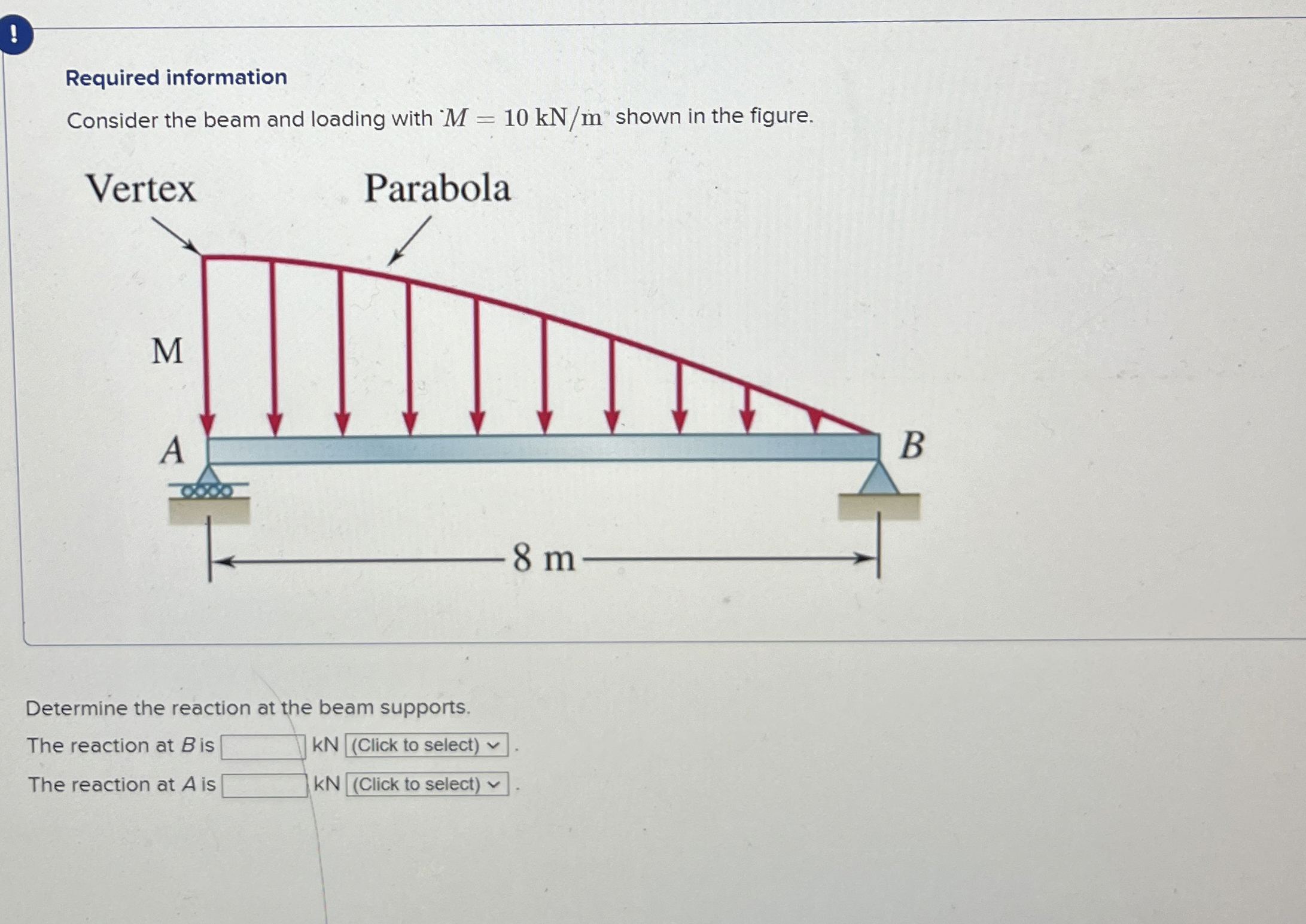 ! Required information Consider the beam and