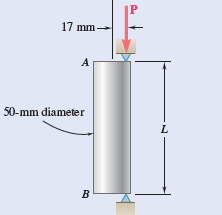 An eccentric load P = 5 7 kN is applied at a