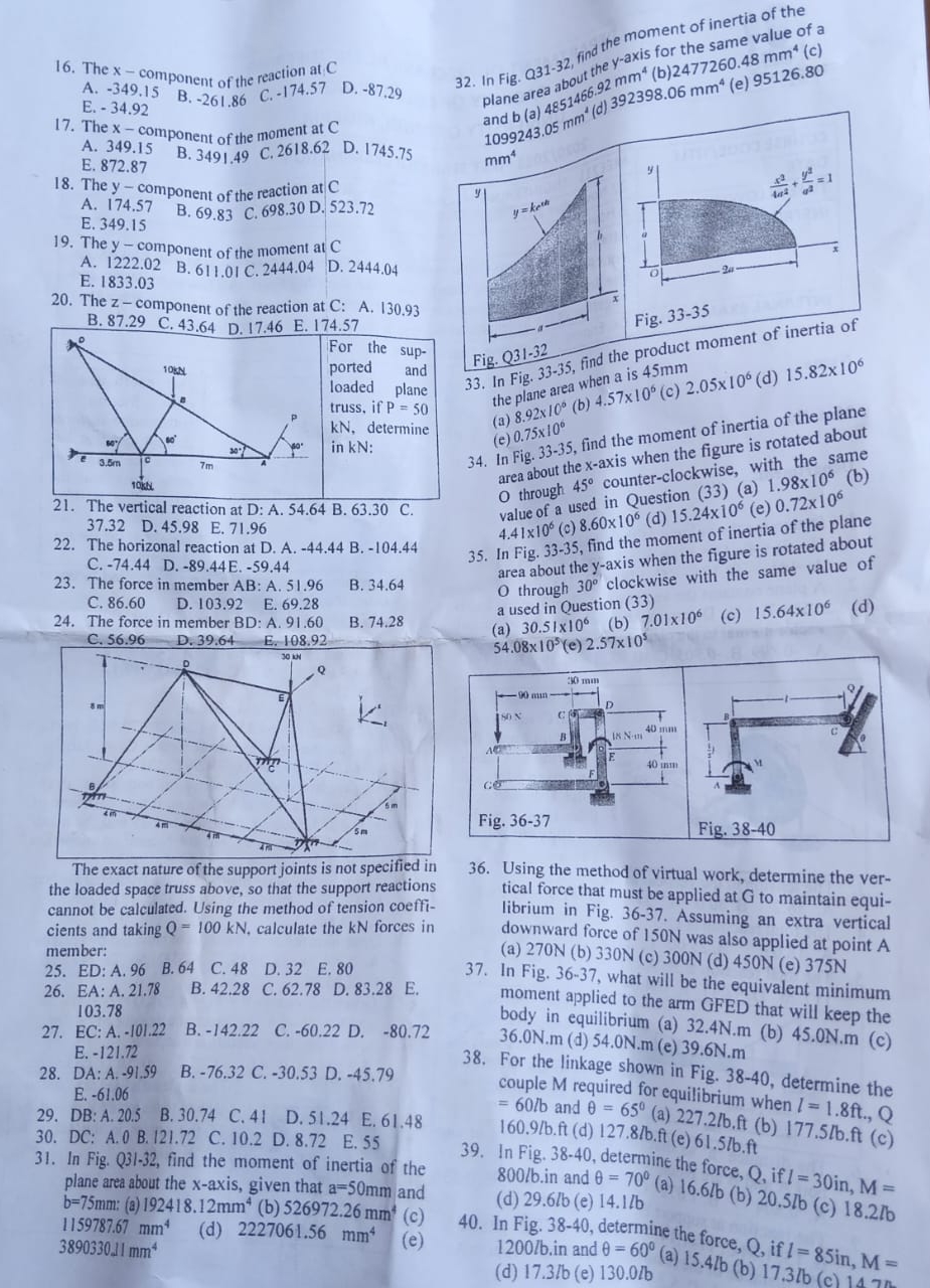 1 6 . Thex - component of theA. - 3 4 9 . 1 5 B ,