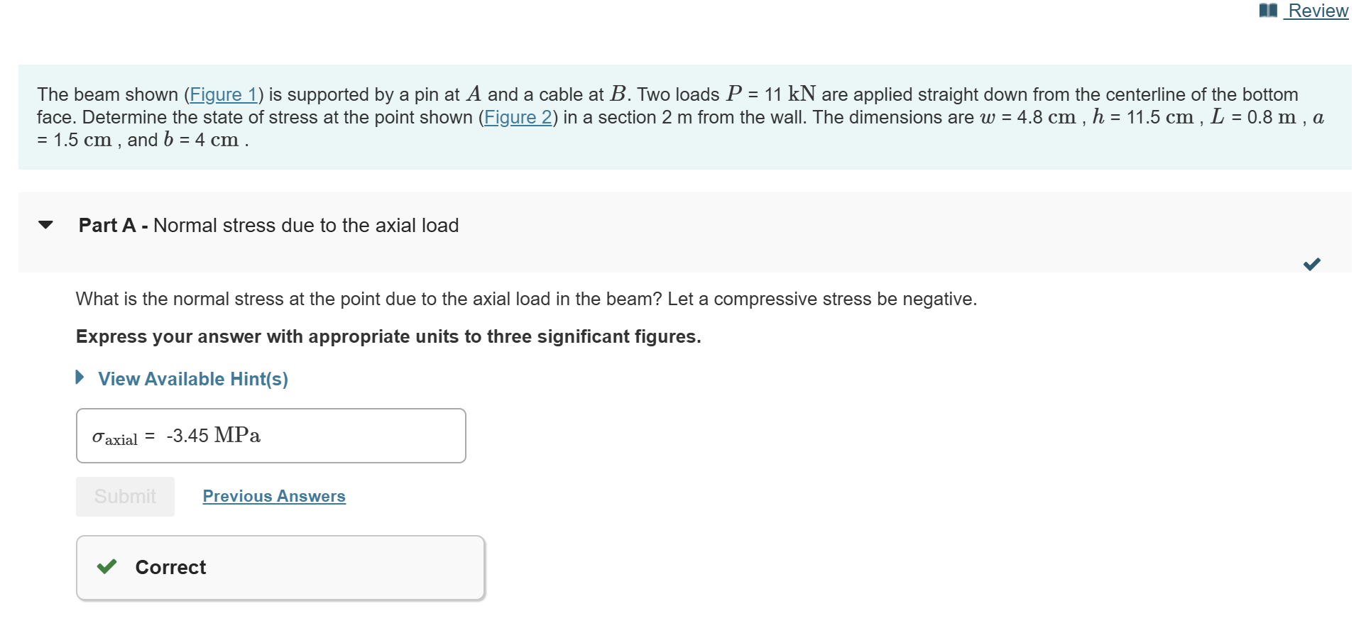 Solve for part C Learning Goal: The state of