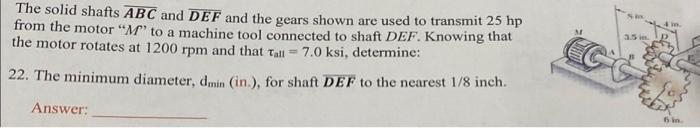 The solid shafts ? b a r ( A B C ) and ? b a r (