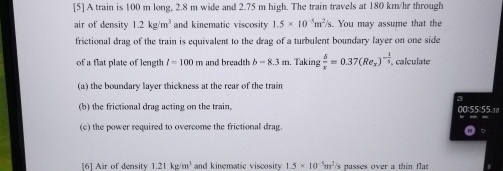 [ 5 ] A train is 1 0 0 m long, 2 . 8 m wide and 2