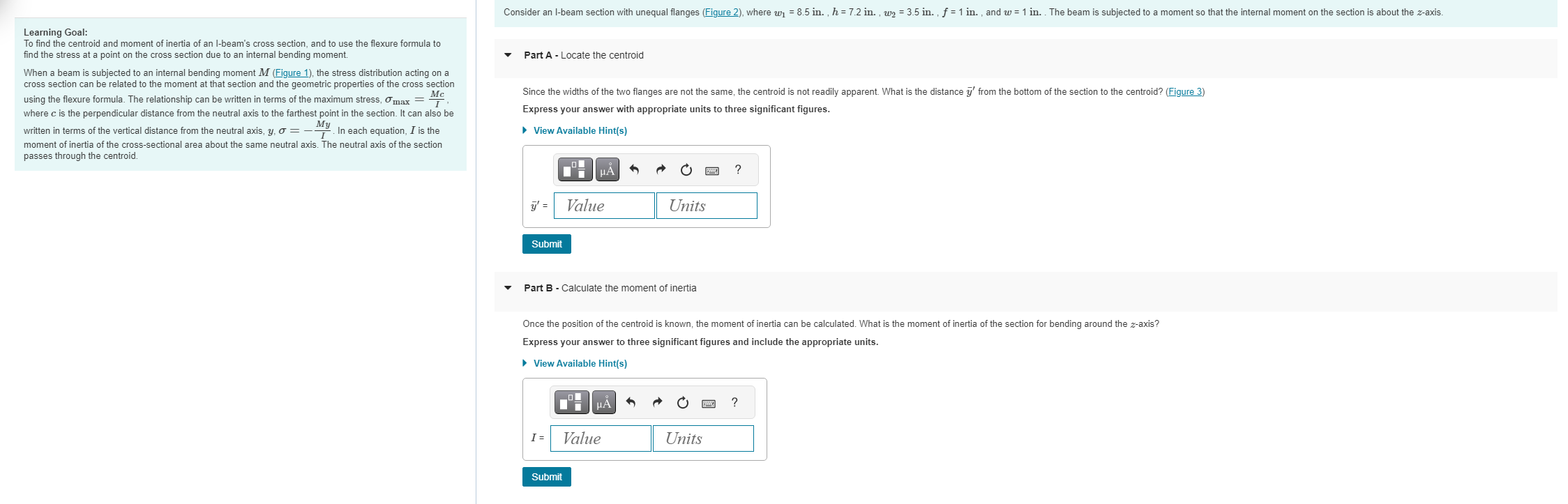Learning Goal: To find the centroid and moment of