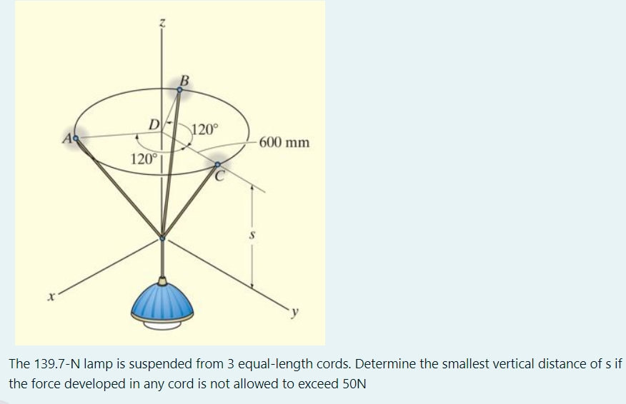 The 1 3 9 . 7 - N lamp is suspended from 3 equal
