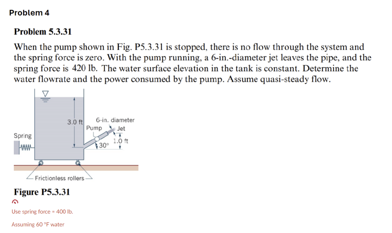 Problem 4 Problem 5 . 3 . 3 1 When the pump shown