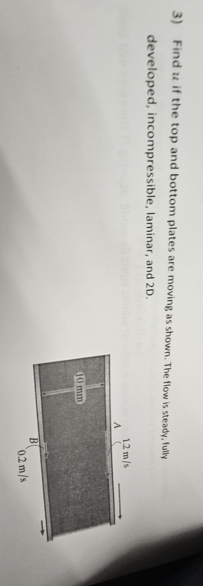 Find z if the top and bottom plates are moving as